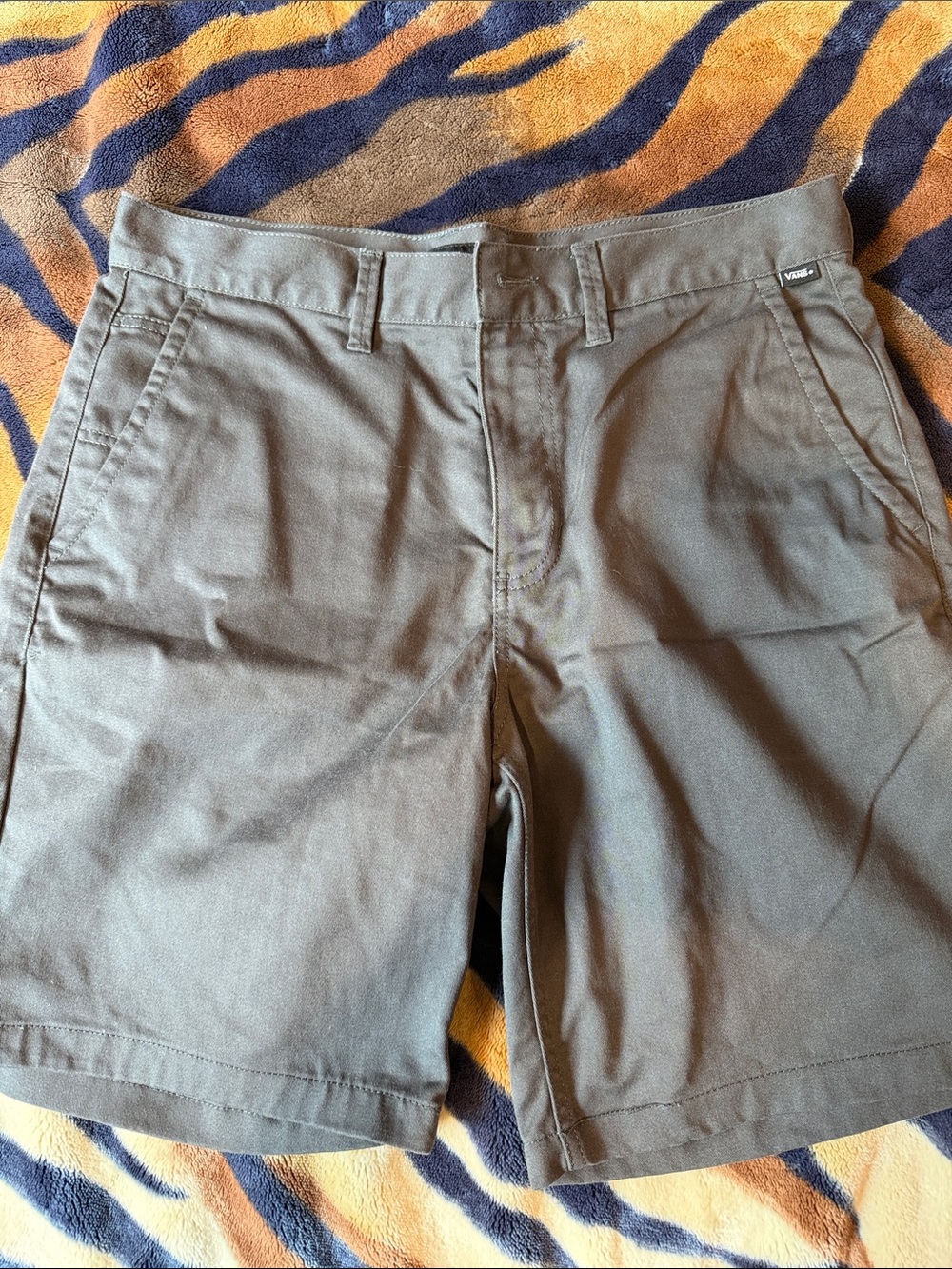 Vans Men's Charcoal Flat-Front Chino Shorts